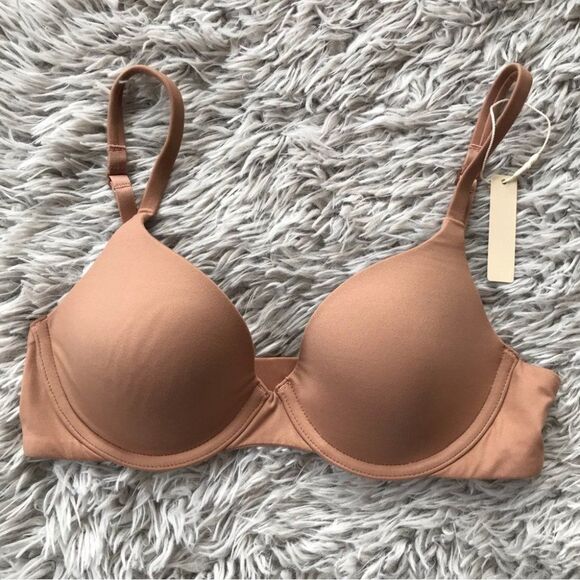 Skims Fits Everybody T-shirt Push-up Bra in Sienna 32A - Picture 1 of 4